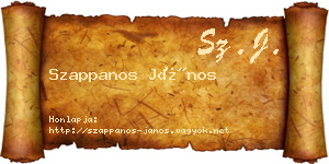 Szappanos János névjegykártya