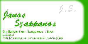 janos szappanos business card